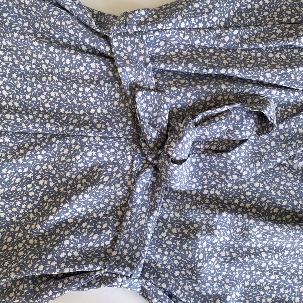 Floral Knee-length A-line Dress w/ Bow - Picture 5 of 7